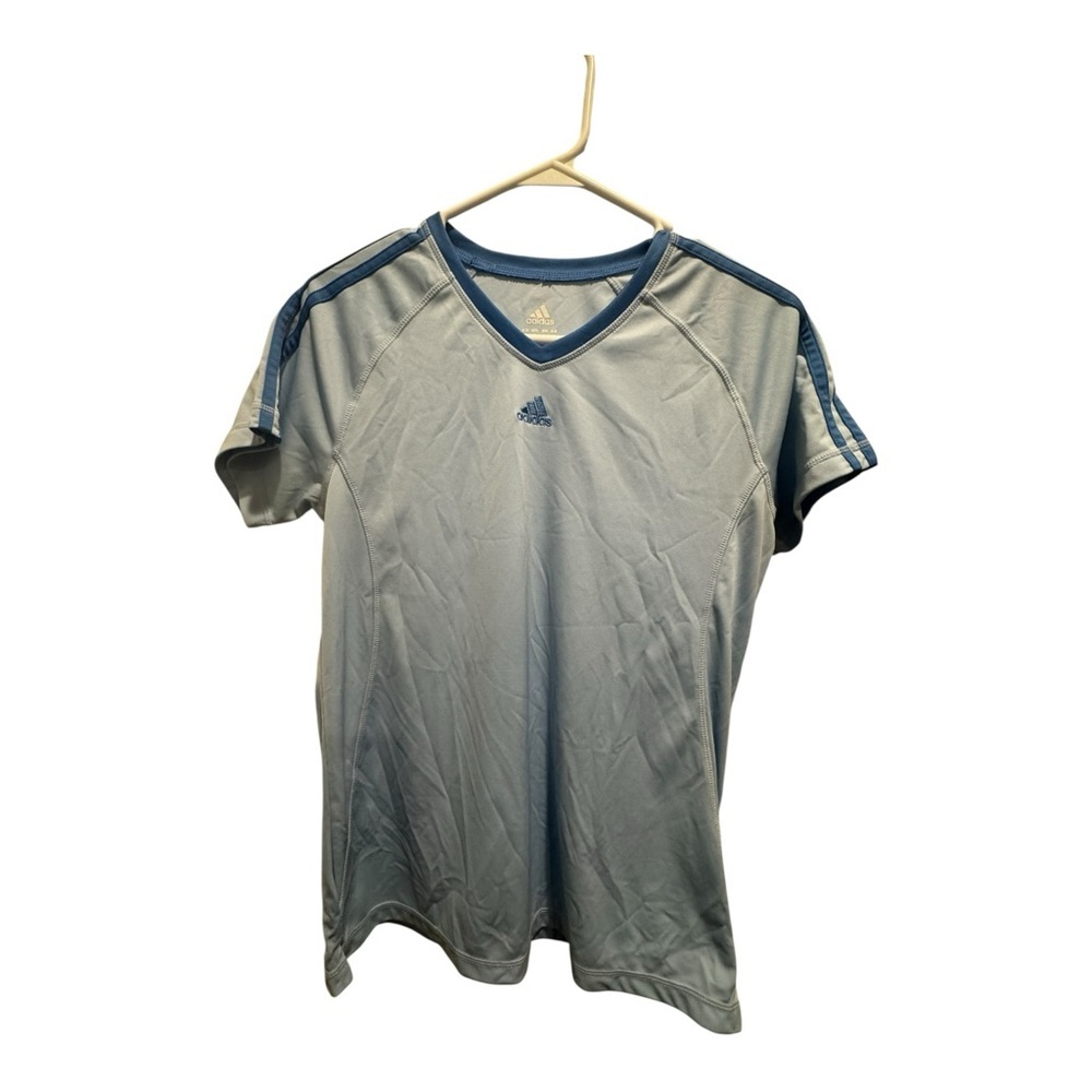 Adidas Gray and Blue Short Sleeve Tee
